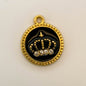 LYVANLIEnamel Crown Charms with Rhinestones, Alloy DIY Pendant for Bracelets, Necklaces, Earrings, Hair Accessories Making