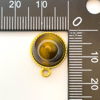 LYVANLI18K Gold Color Stainless Steel Charms Evil Eye Water Drop Sun Cross Natural Stone Tiger Eye Pendant for Jewelry Making