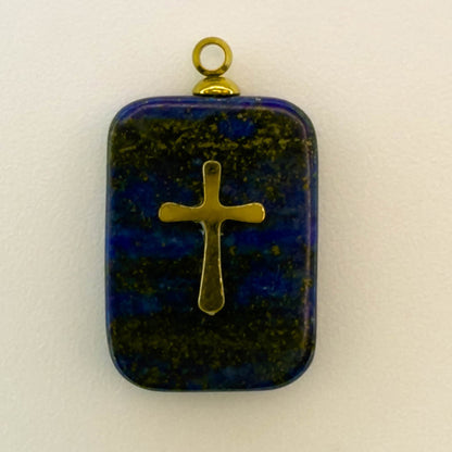 LYVANLIArtisan Turquoise-Studded Stainless Steel Pendant — DIY Necklace & Bracelet Component, Square/Round Mini Jewelry Tag
