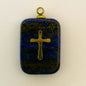 LYVANLIArtisan Turquoise-Studded Stainless Steel Pendant — DIY Necklace & Bracelet Component, Square/Round Mini Jewelry Tag