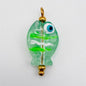 LYVANLIDopamine Heart Fish Pendant – Hand-Painted Glass Resin Charm, 18K Gold Plated Stainless Steel DIY Jewelry Making Accessory